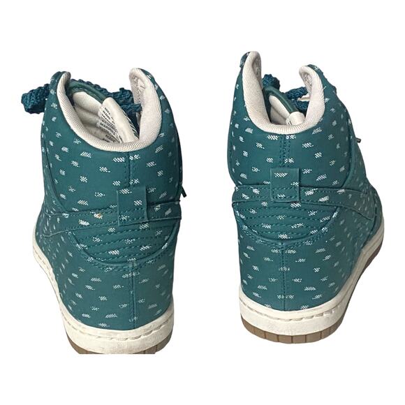 Nike Dunk Sky Hi Teal Hidden Wedge Dot Print High Top Women's 6.5 - Picture 15 of 16